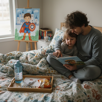 What is the best way to comfort a sick child and make their day feel truly special?