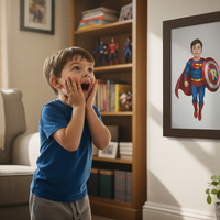 Custom Superhero Portrait for Boys: Personalized Hero Gifts Kids Go Crazy For