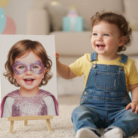 birthday gift 1 year old boy — personalized portrait canvas gift for kids