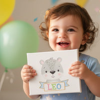 birthday gift 1 year old girl — personalized portrait canvas gift for kids