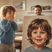 earth day gift ideas for kids 2026 — personalized portrait canvas gift for kids