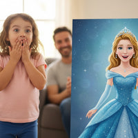 gift ideas for granddaughter 5 years old — personalized portrait canvas gift for kids