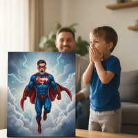 gifts from uncle to nephew personalized — personalized portrait canvas gift for kids