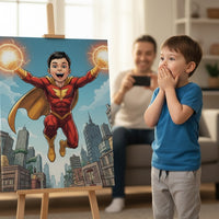 personalized gifts from dad to daughter — personalized portrait canvas gift for kids