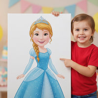 birthday gift 6 year old girl — personalized portrait canvas gift for kids