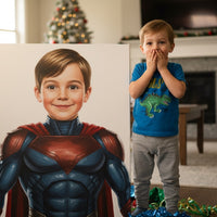 uncle gift for nephew 5 year old boy — personalized portrait canvas gift for kids
