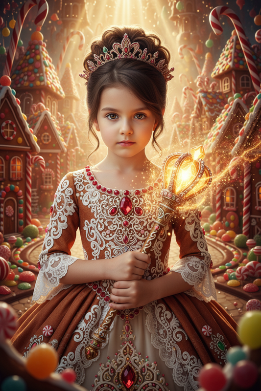 Gingerbread Princess Custom Photo + Name Blanket For Kid