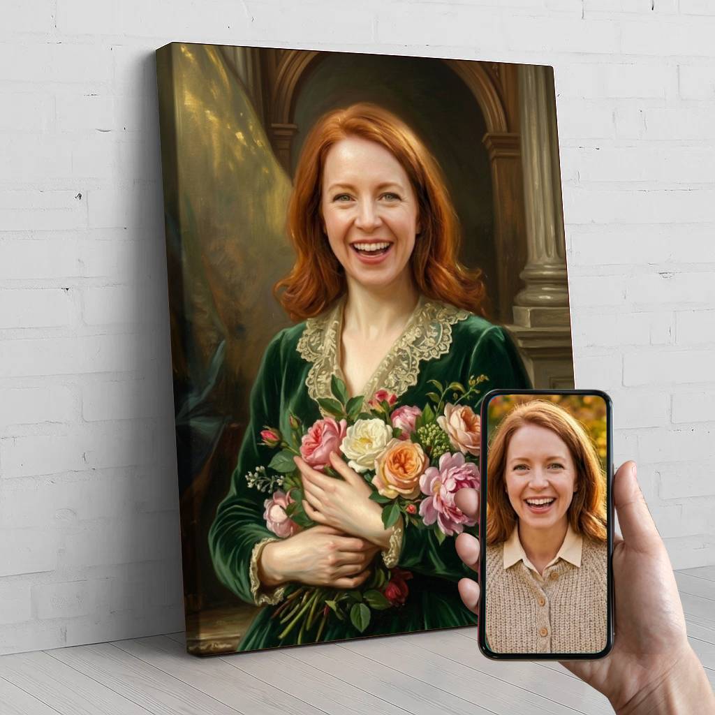 Custom Oil Painting Portrait – Personalized Wall Art Gift