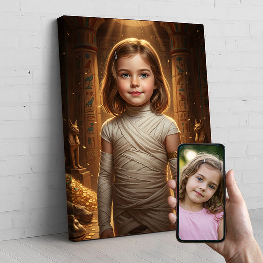 Little Treasure Custom Portrait - Personalized Canvas Wall Art for Kids