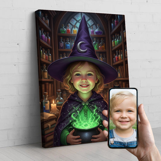 Potion Master Custom Portrait - Personalized Canvas Wall Art for Kids