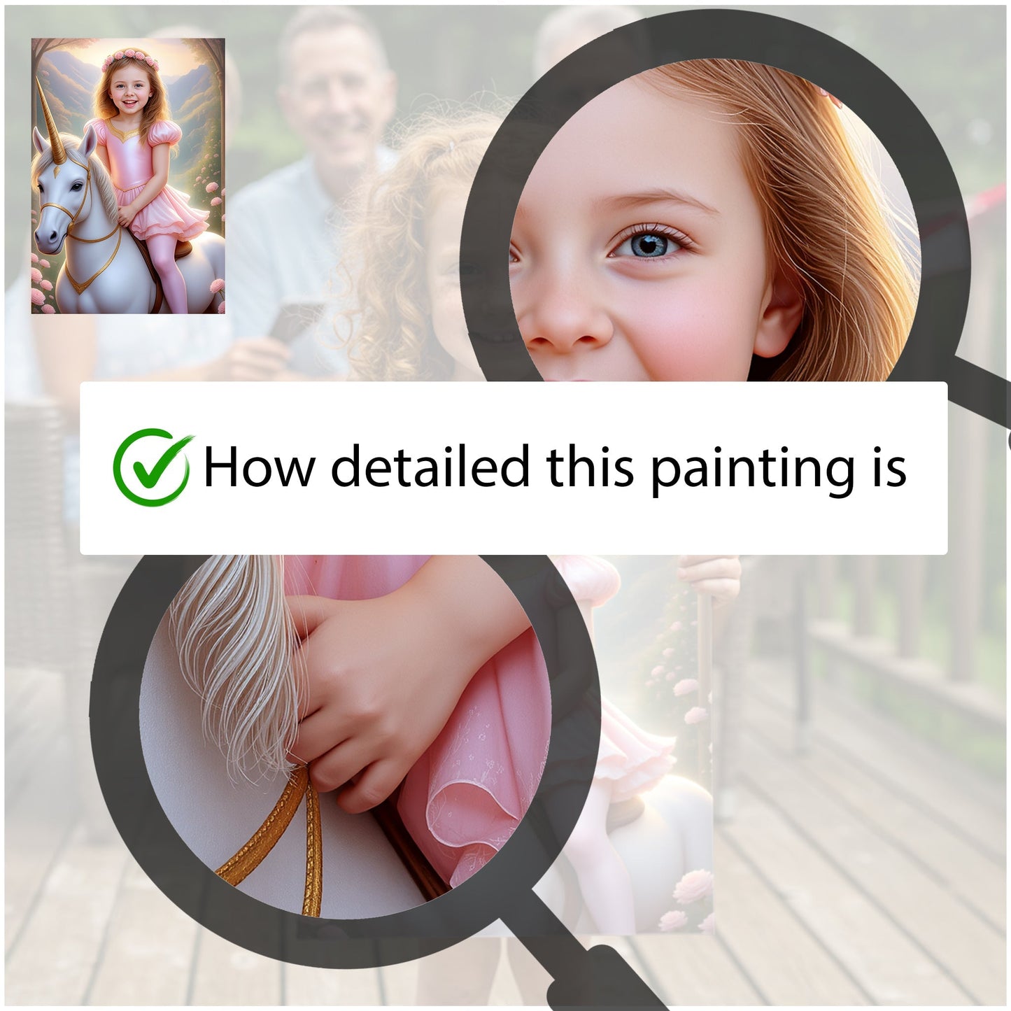 Red Christmas Custom Portrait - Personalized Canvas Wall Art for Kids